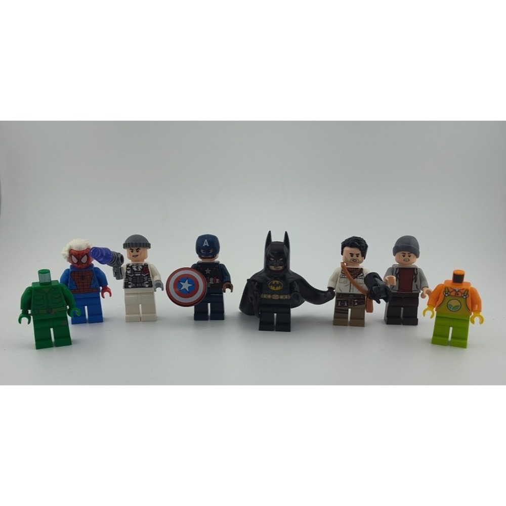 Lego mini figure lot Cap America Batman Spiderman Star Wars Poe Hydra agent toys